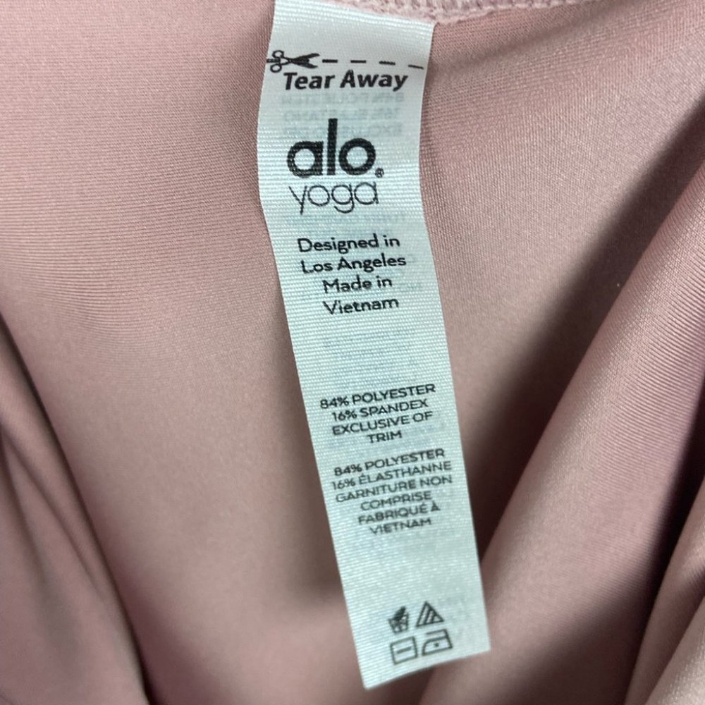 Alo Yoga High Waist Airlift Leggings Pink Size Medium Lavender Yoga Pants Tights - Picture 9 of 12